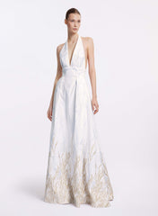 Arboreal Embroidered Cotton Dress - 50 - Image 33