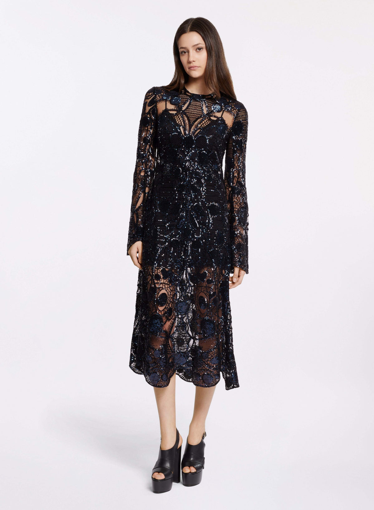 Sequin Embroidered Midi Dress - 50 - Image 41