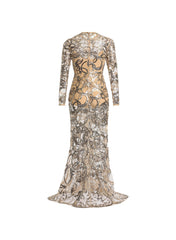Embroidered Tulle Long Dress - 52 - Image 48