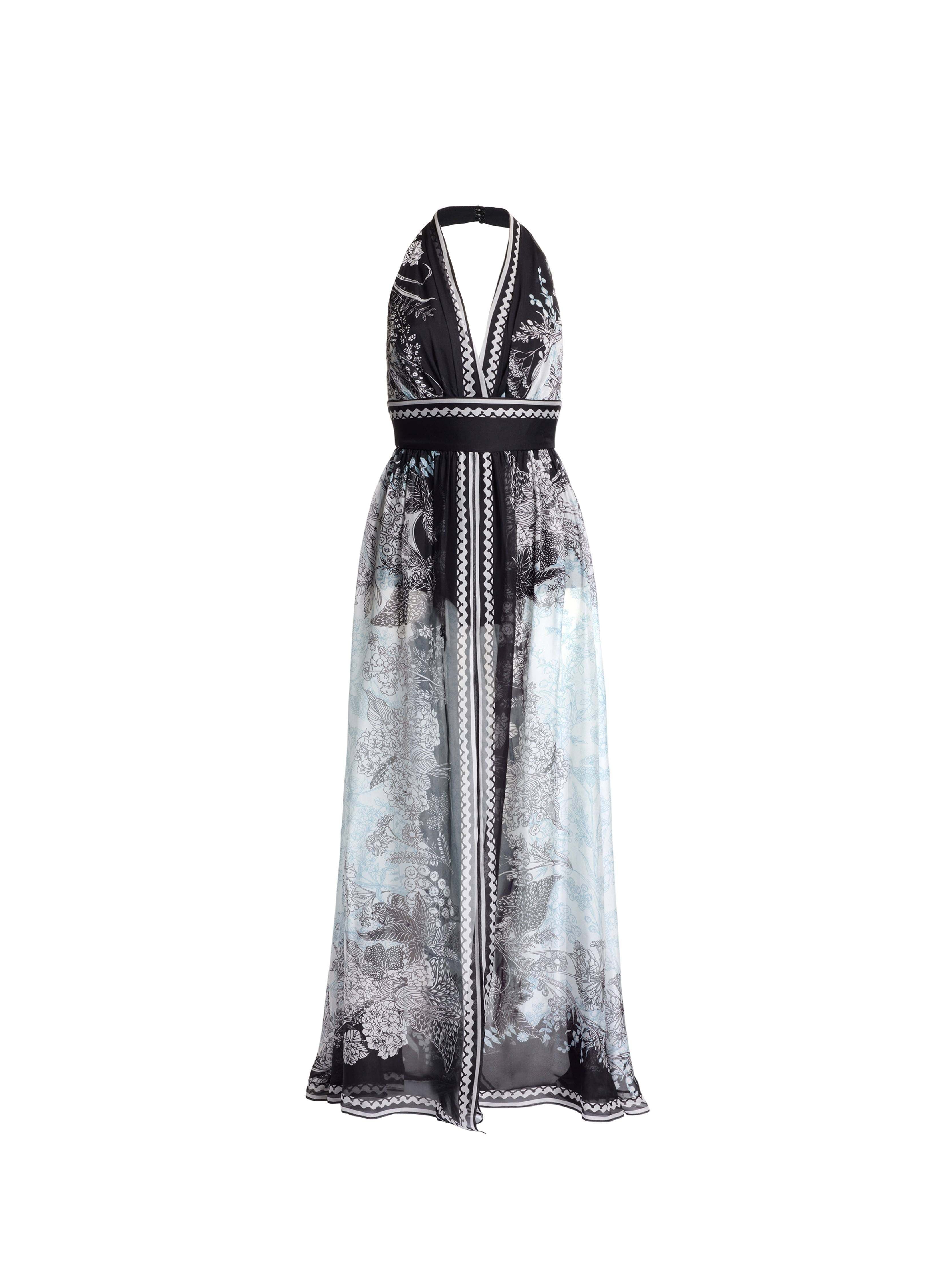Printed Chiffon Long Dress - 52 - Image 47