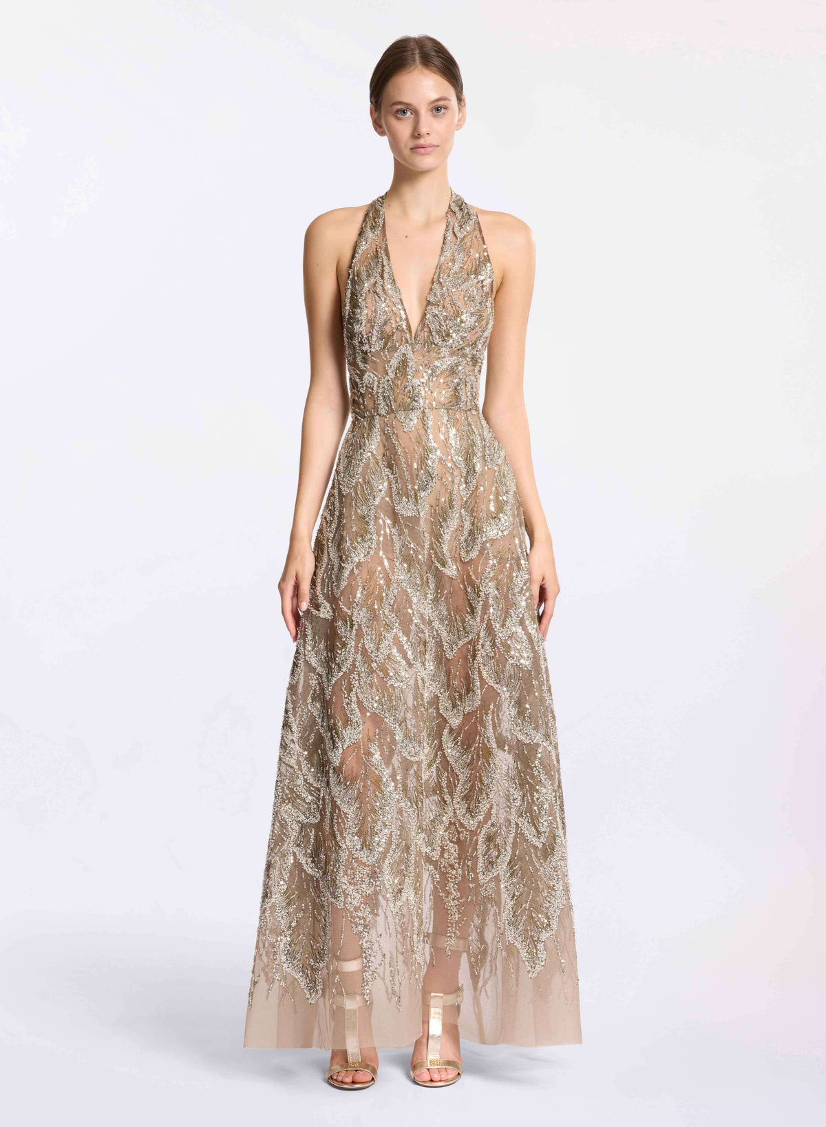 Embroidered Tulle Flared Dress - 52 - Image 28